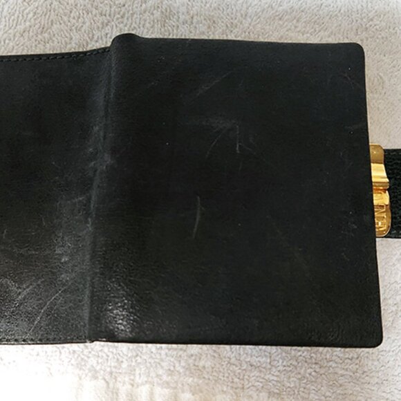 Givenchy Bifold Wallet with Kisslock Dark Green Leather - Picture 10 of 11